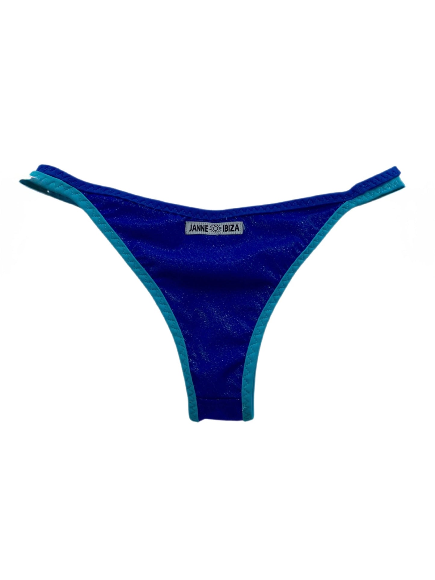 π Blue Sparkle Bikini Bottom 67 with Contrast Trim π