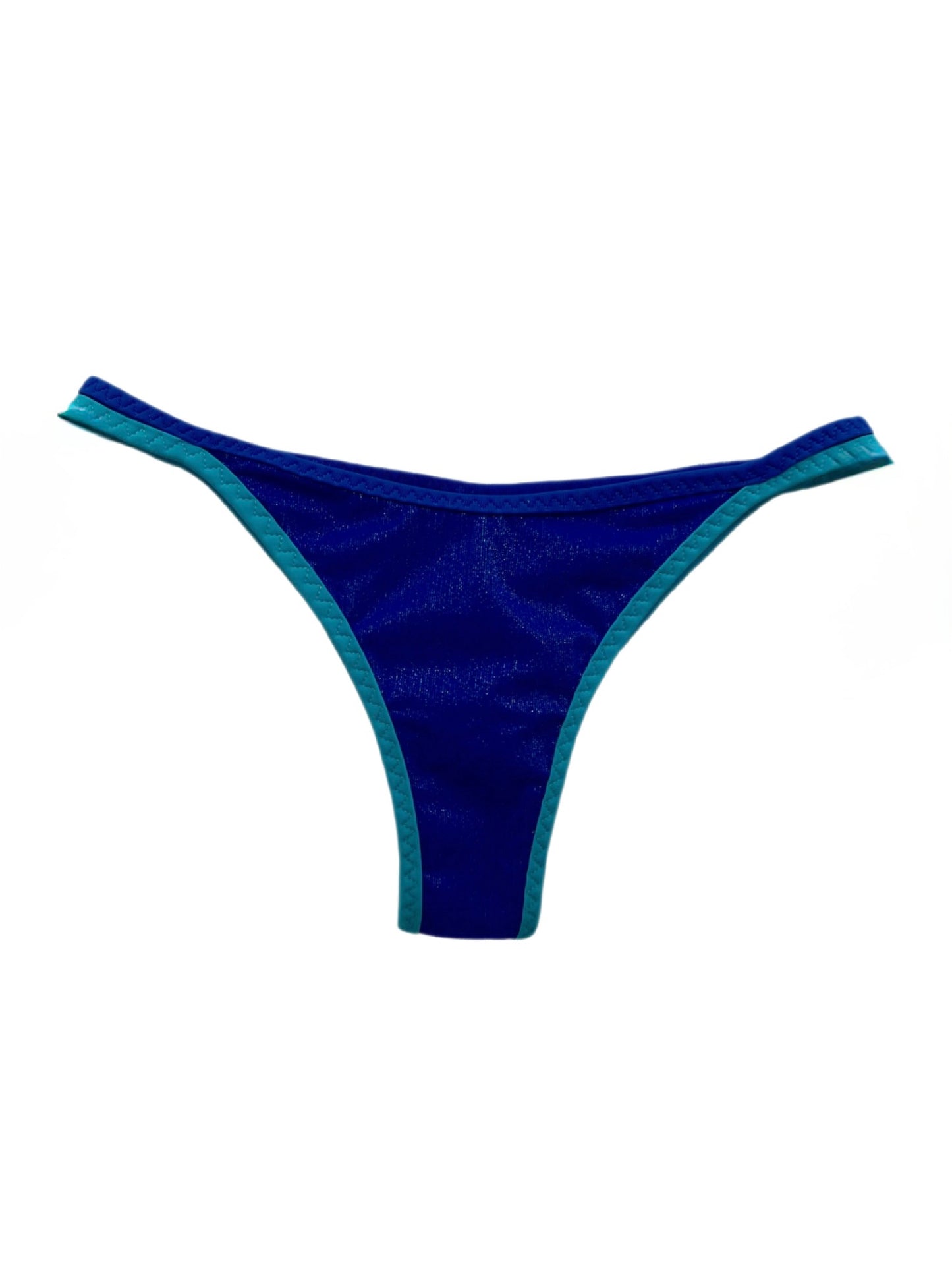 π Blue Sparkle Bikini Bottom 67 with Contrast Trim π