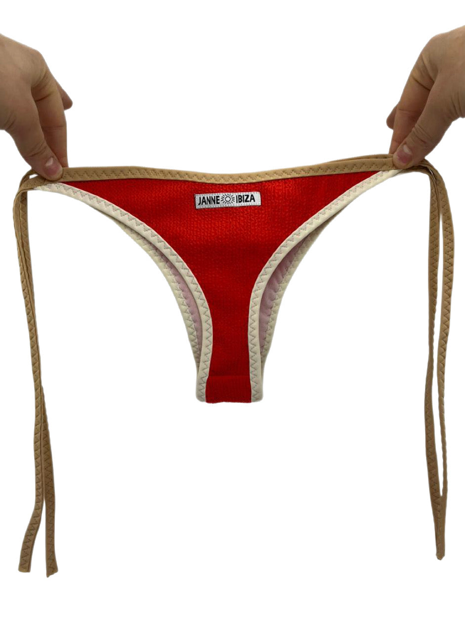 Sexy String dark red Triangle Bikini Bottom 32