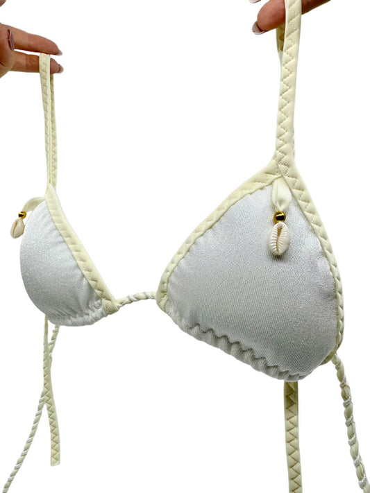 Double Line  pale gray tone Bikini Top 44