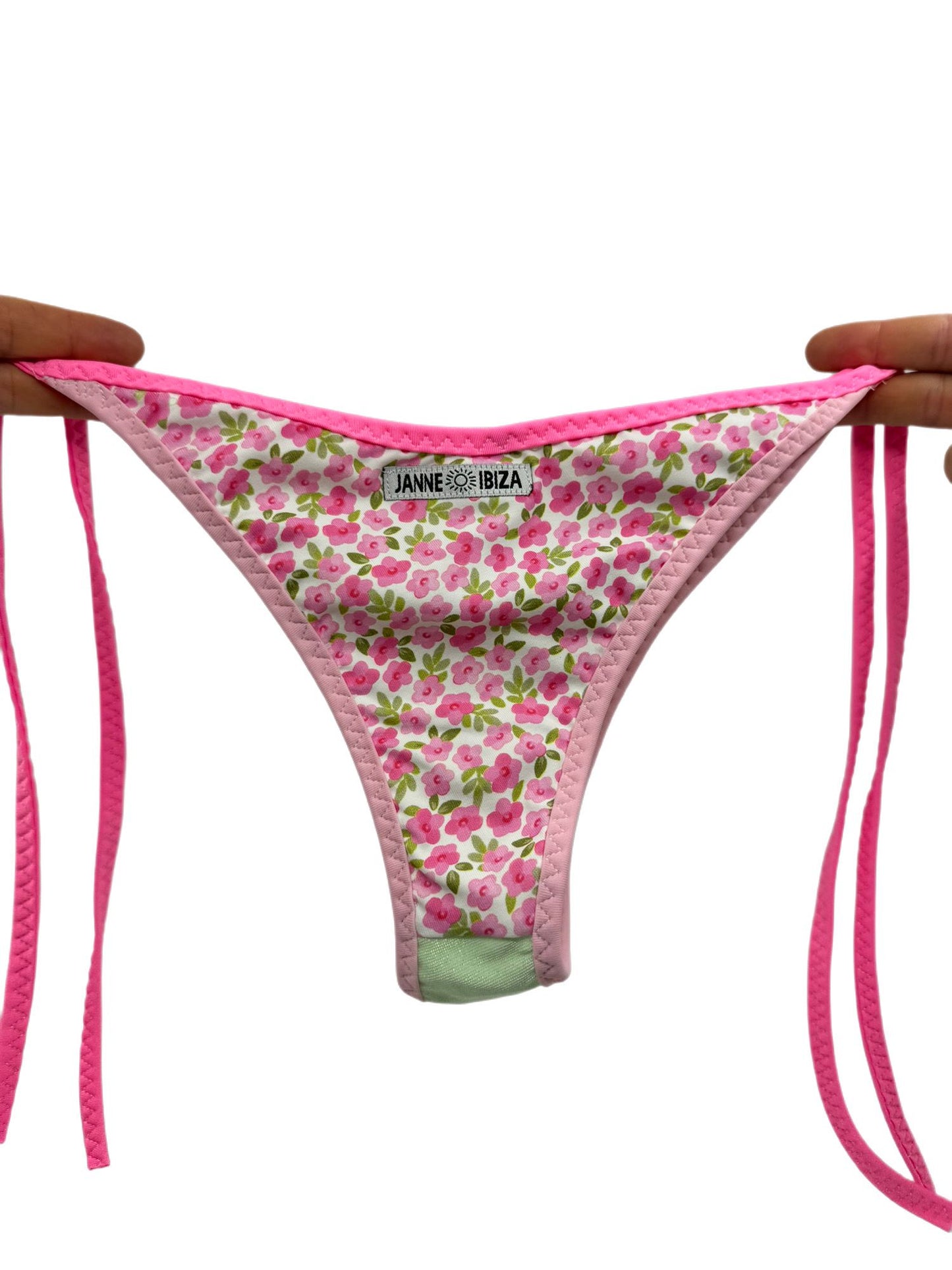 Textured Triangle Pink Bikini Bottom 57