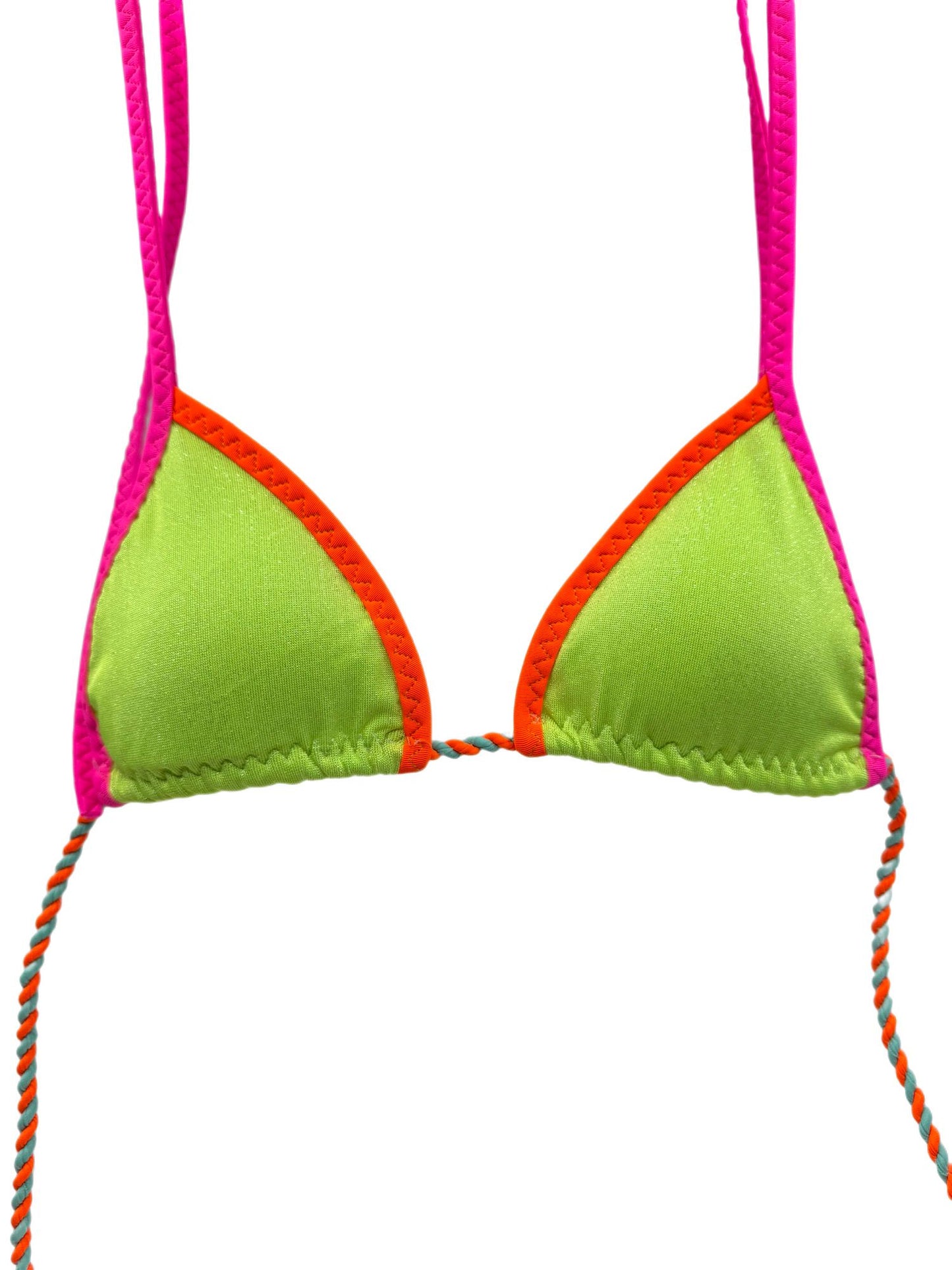 Vivid Green Women's Triangle Bikini Top 64