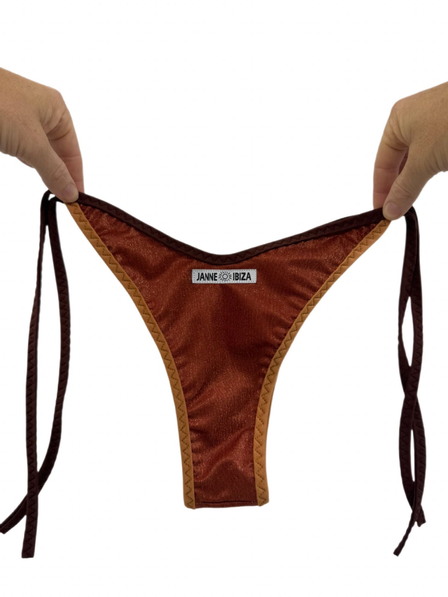 Deep Reddish-Brown Triangle Bikini Botton 94