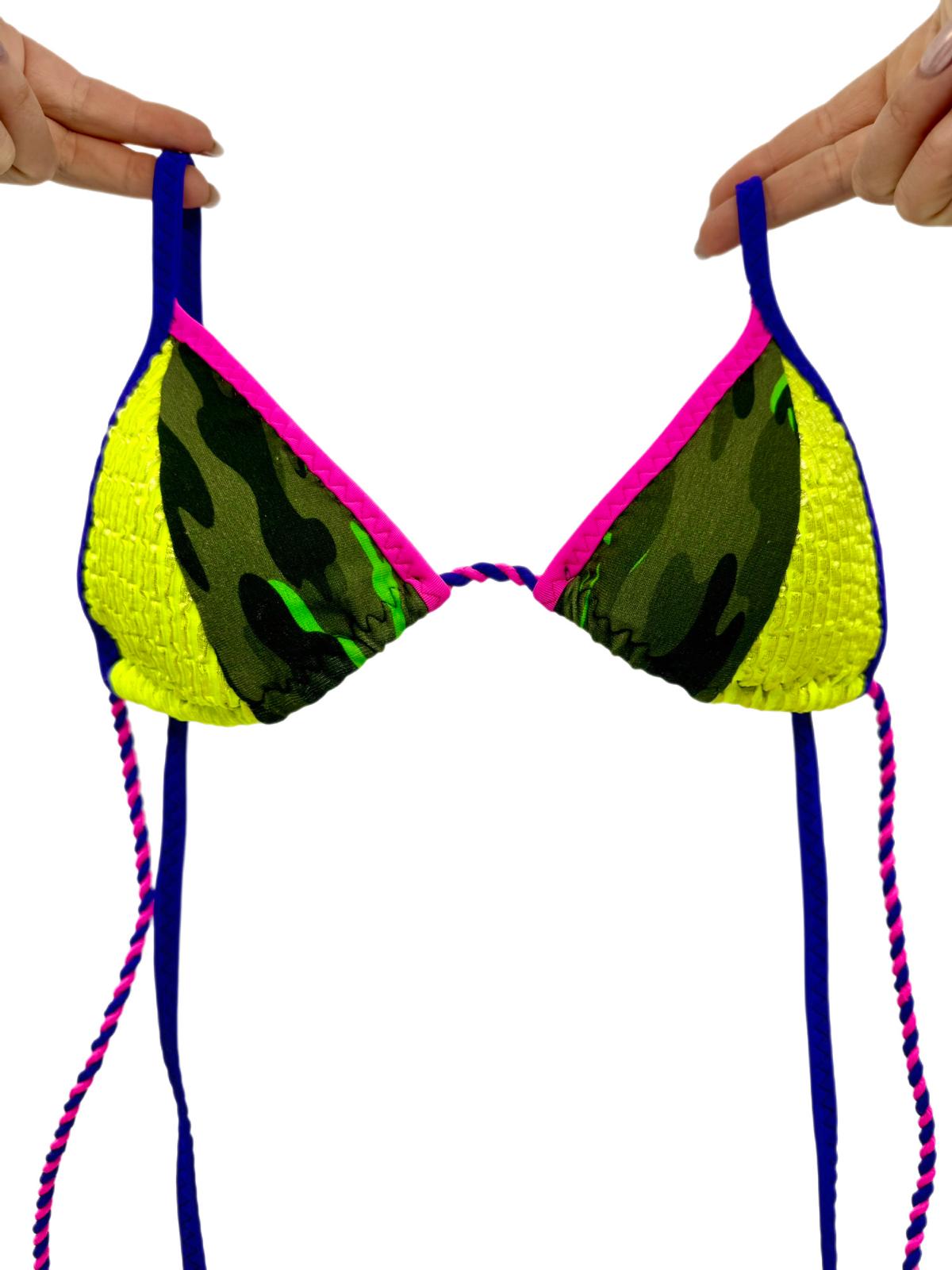 Sexy Double Line Multi Color Bikini Top 50