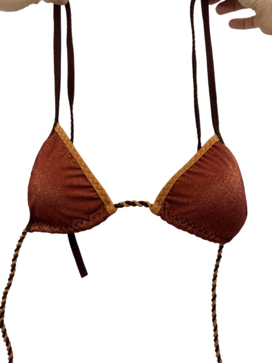 Deep Reddish-Brown Triangle Bikini Top 94