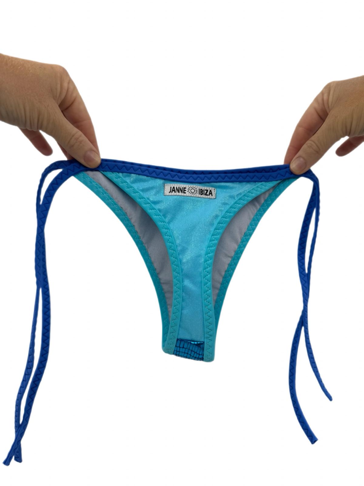 Ocean Glow Metallic Blue Tanga
