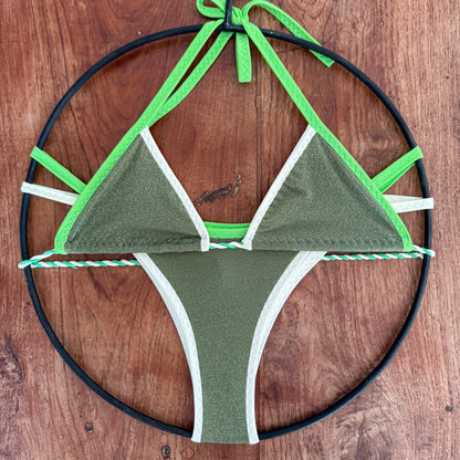 Electric Olive Bikini - One of a Kind