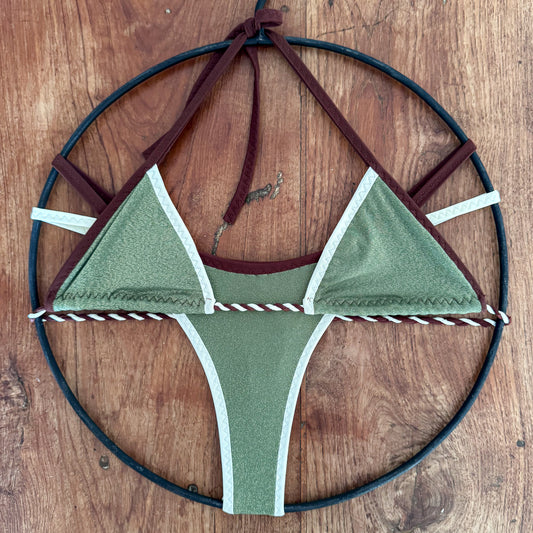 Olive Glow Bikini - One of a Kind